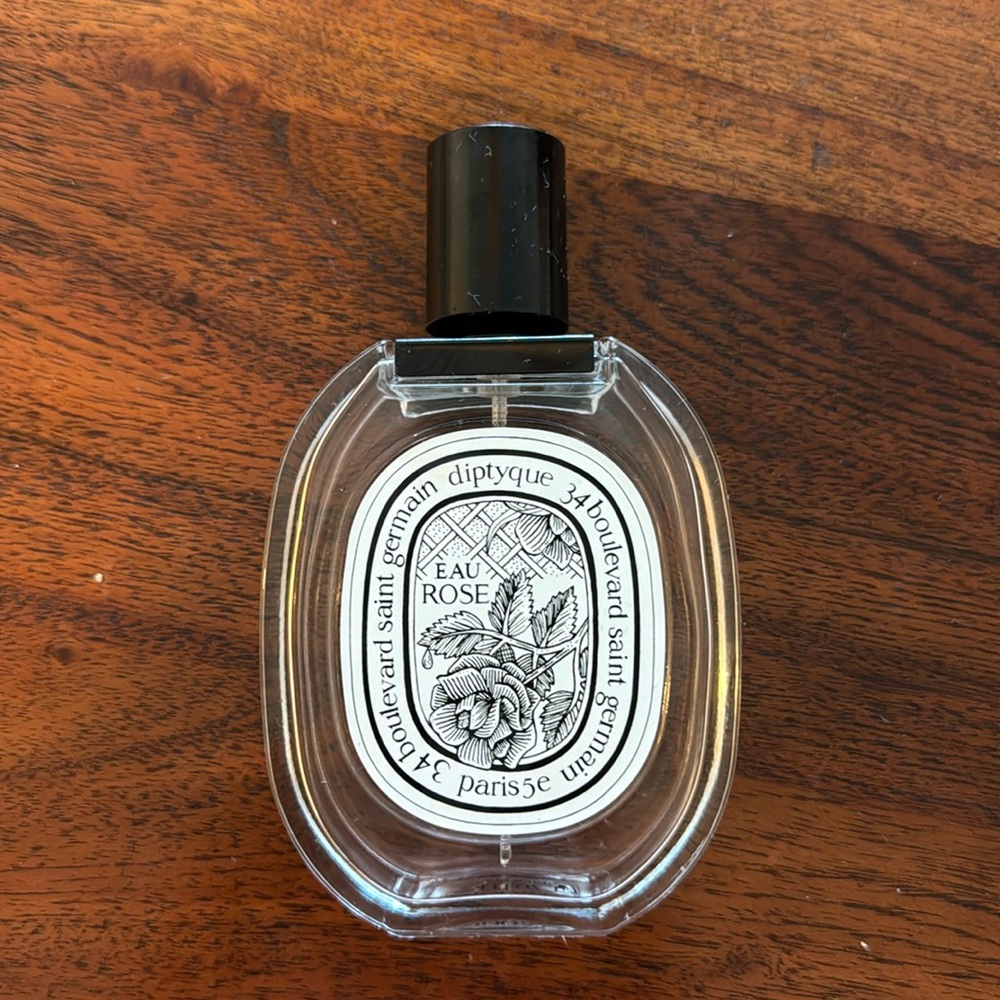 Empty diptyque bottle. Empty